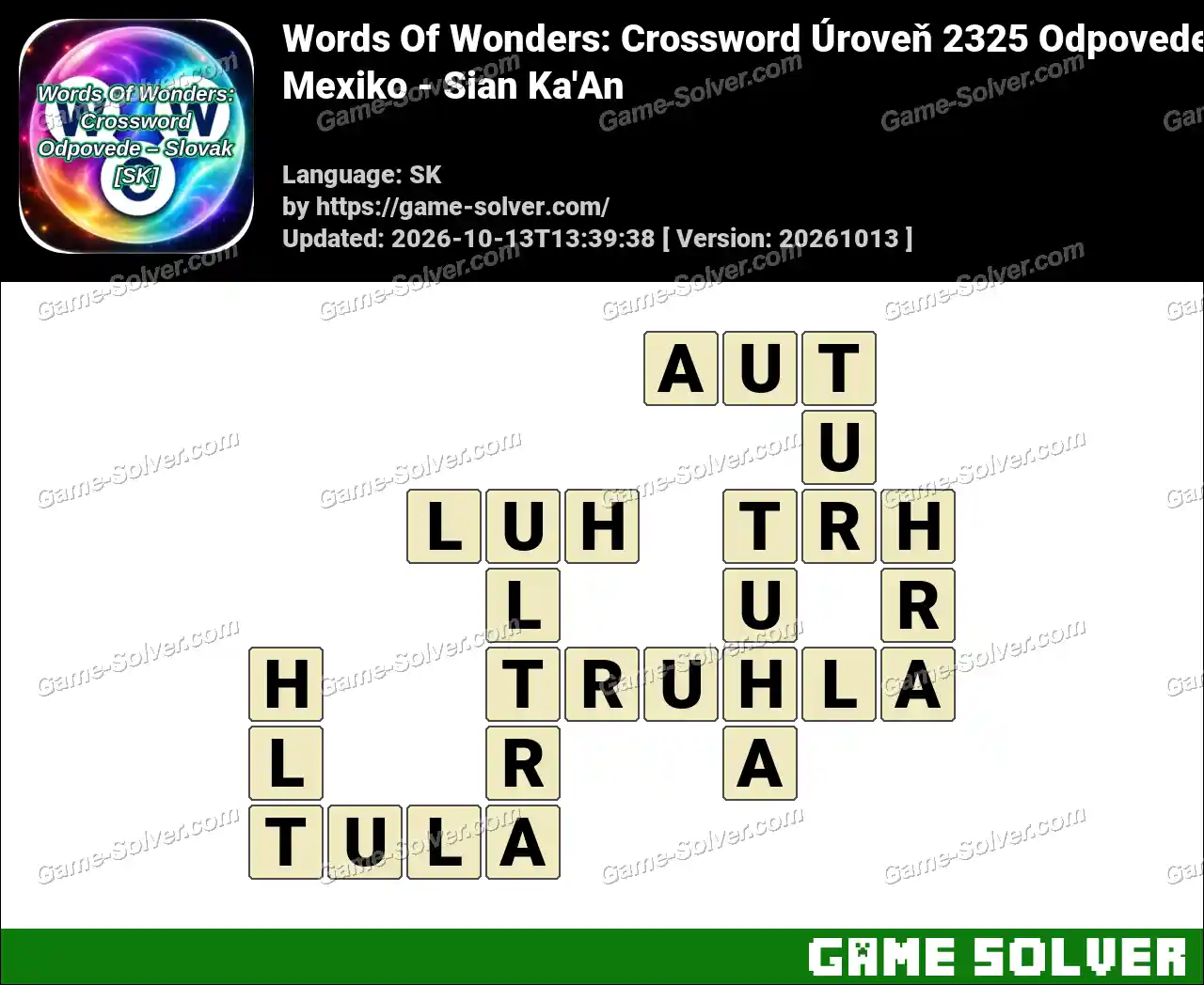 Words Of Wonders: Crossword Úroveň 2325 Odpovede – Mexiko – Sian Ka’An
